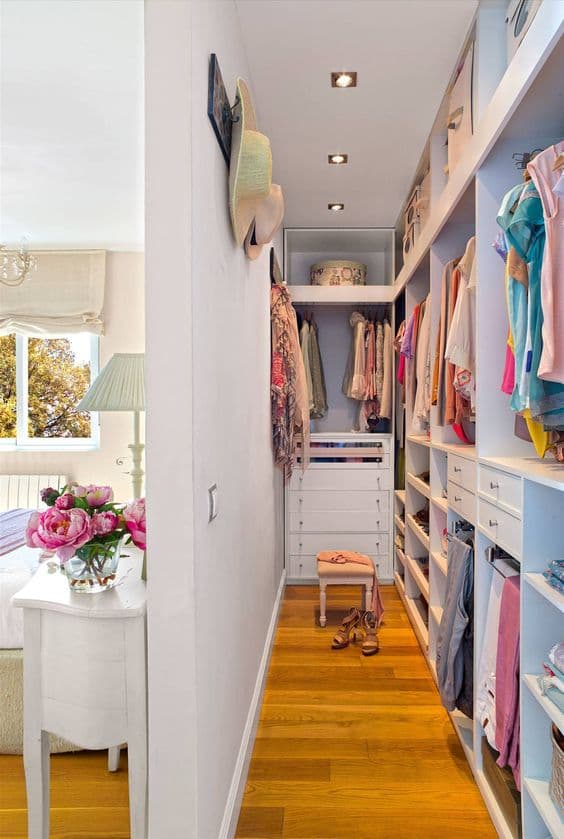 open closet bedroom_ Wardrobe and Closet layouts: 10 examples