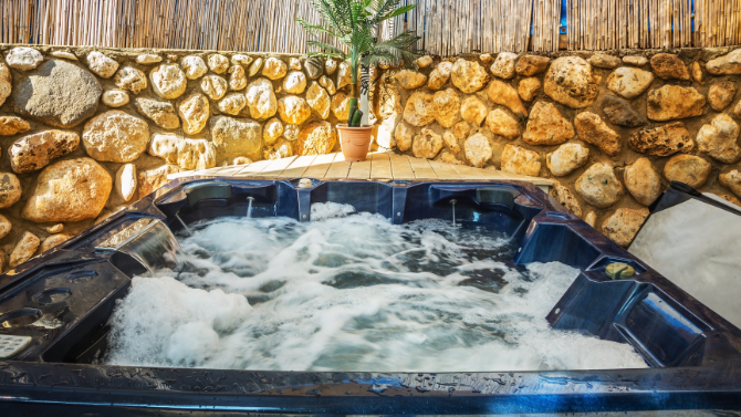 decoration with jacuzzi