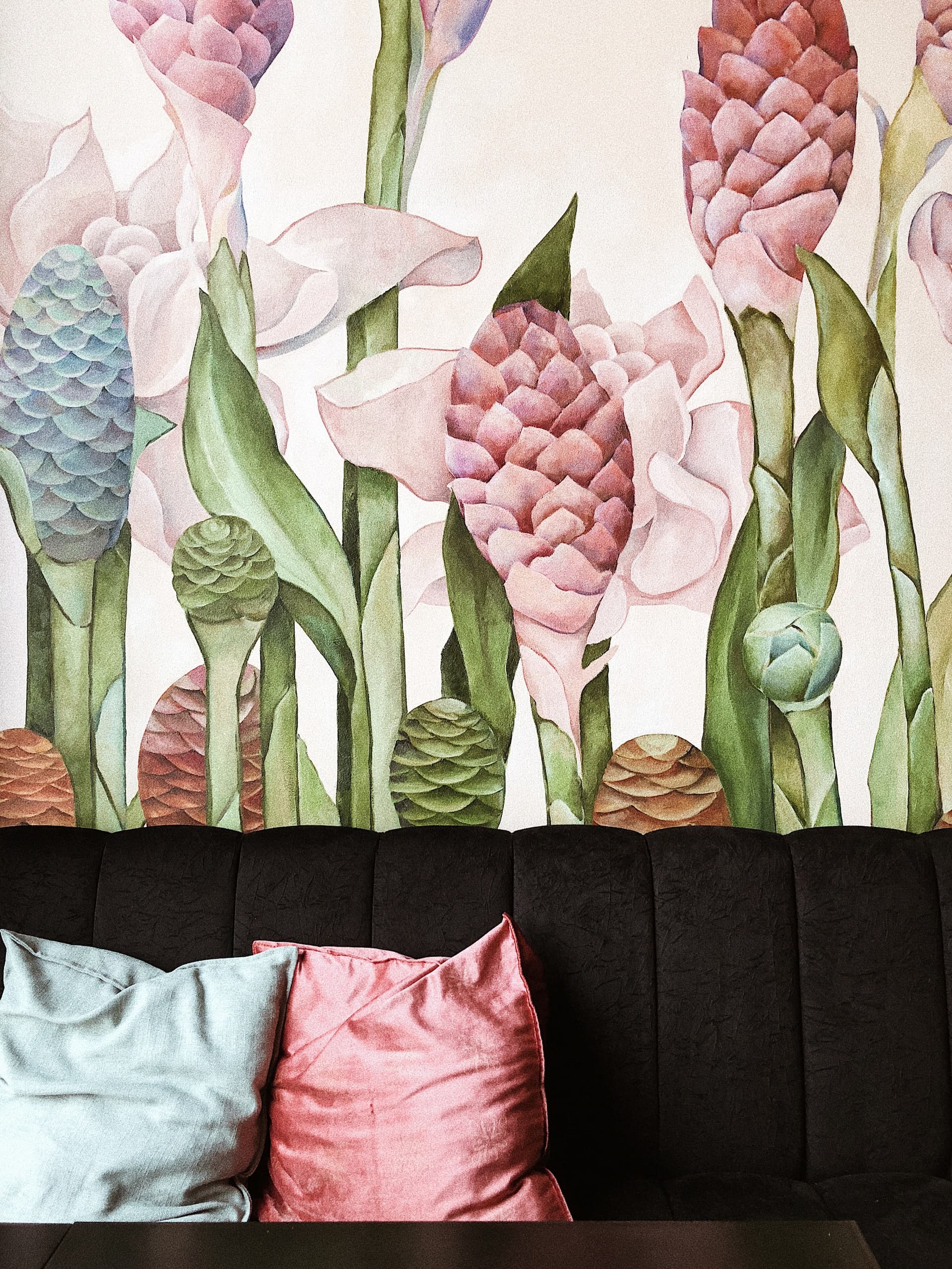 Papier peint fleuri_floral wallpaper