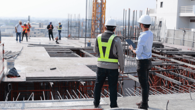 Engineer on the roof 