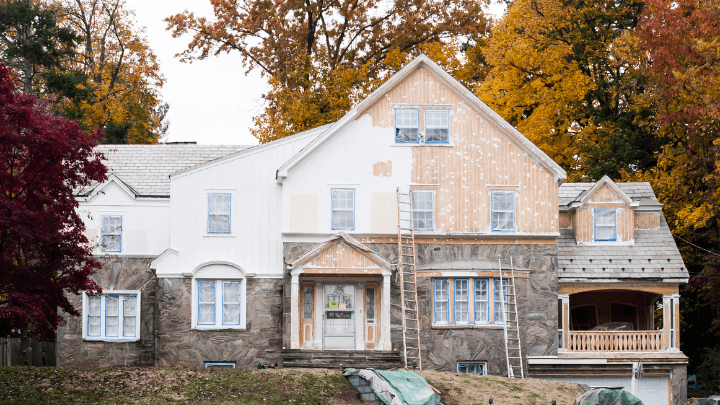 House siding in renovation 