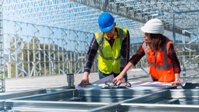 woman in construction