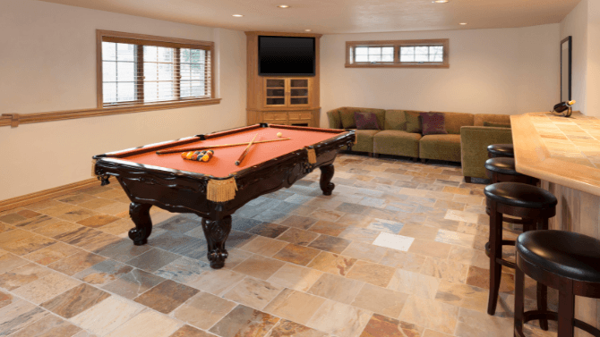 ceramic basement flooring