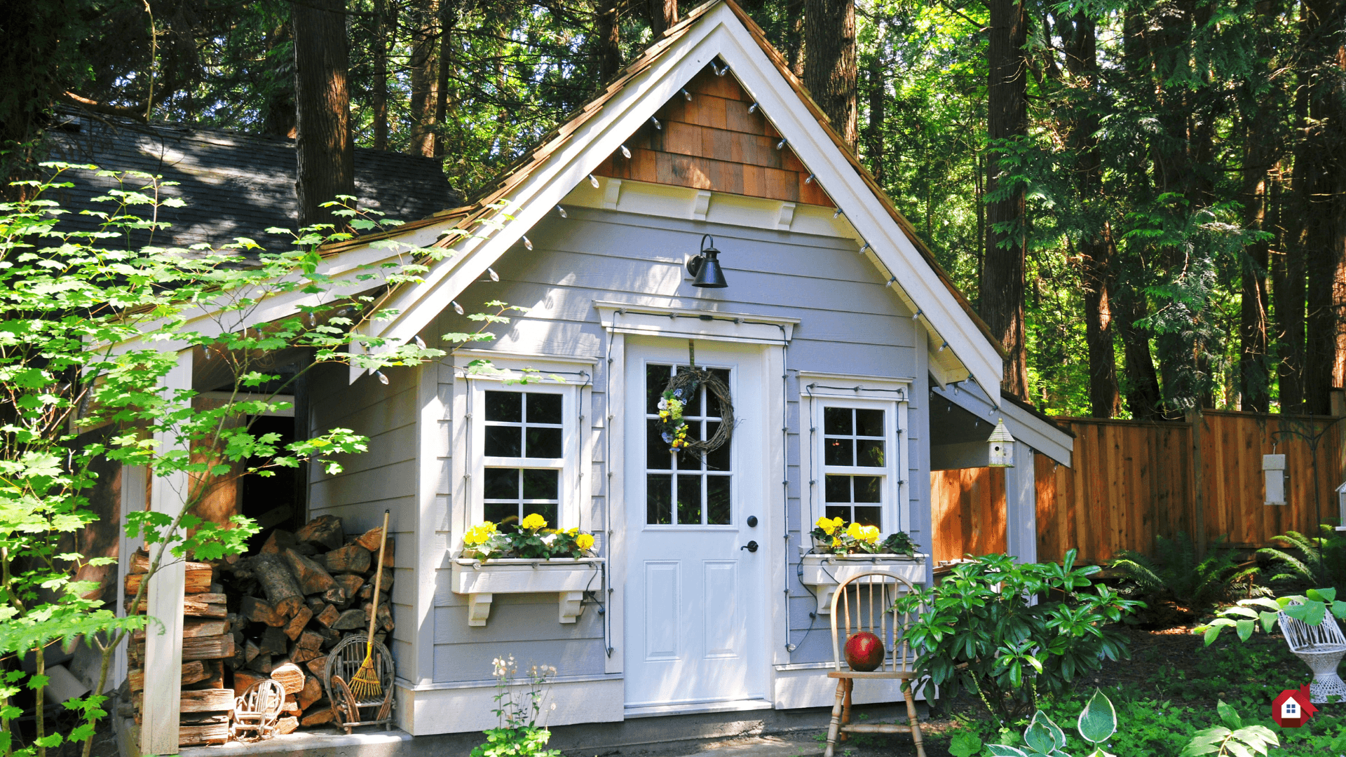 She-shed blue and cozy