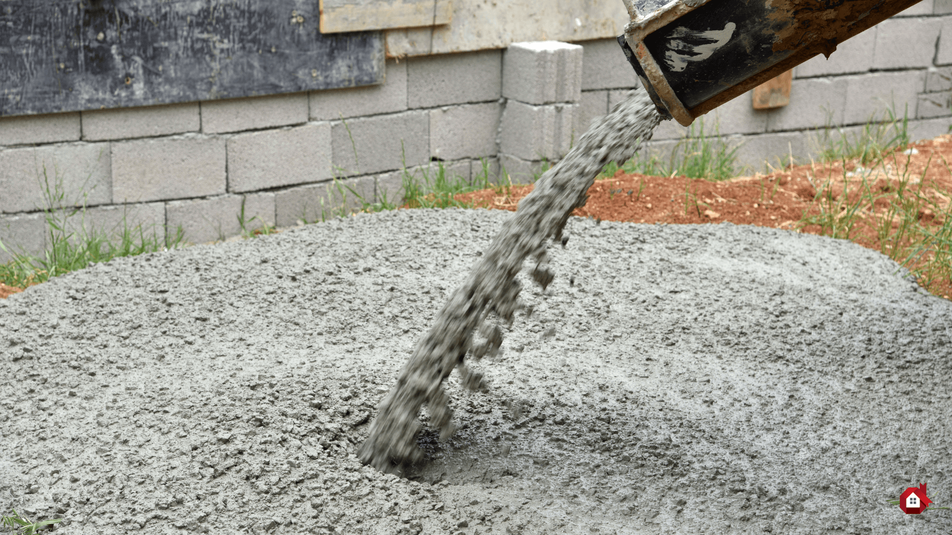 laying a pervious concrete slab