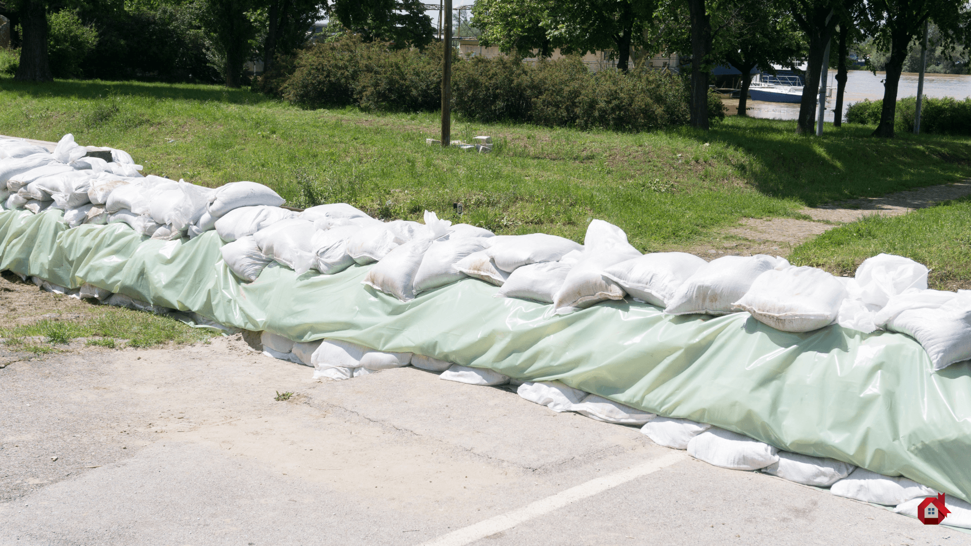 sandbag against flooding&nbsp;