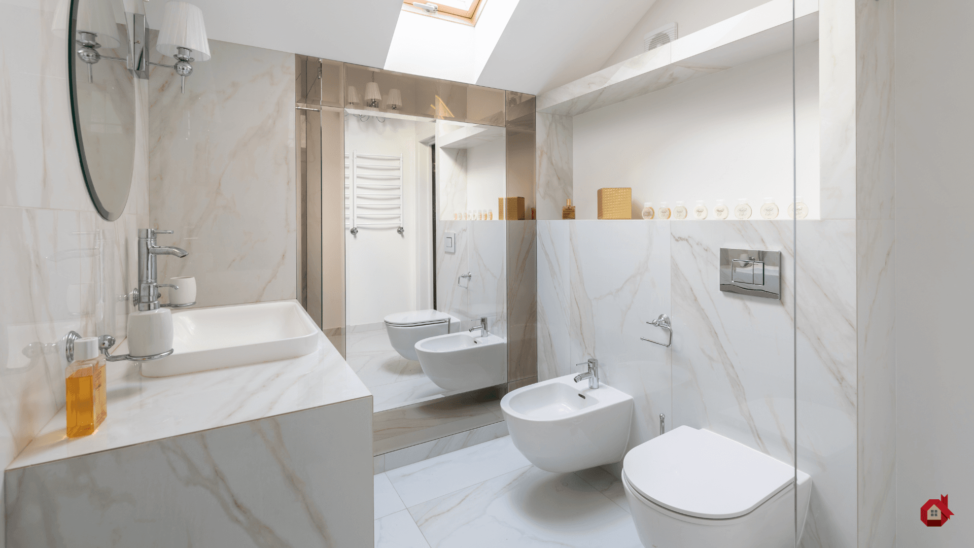 Modern bathroom with bidet&nbsp;