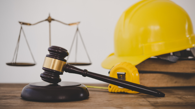 construction equipment and gavel