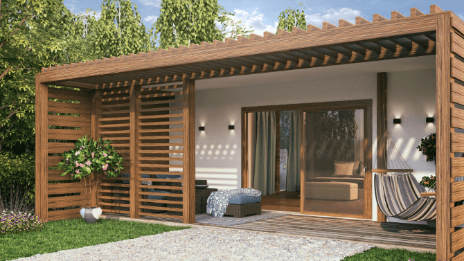 Modern wood tiny home