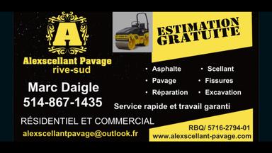 Alex scellant pavage Rive Sud