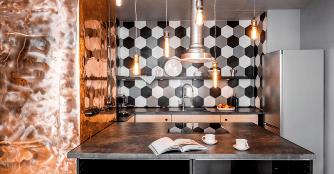 retro industrial kitchen