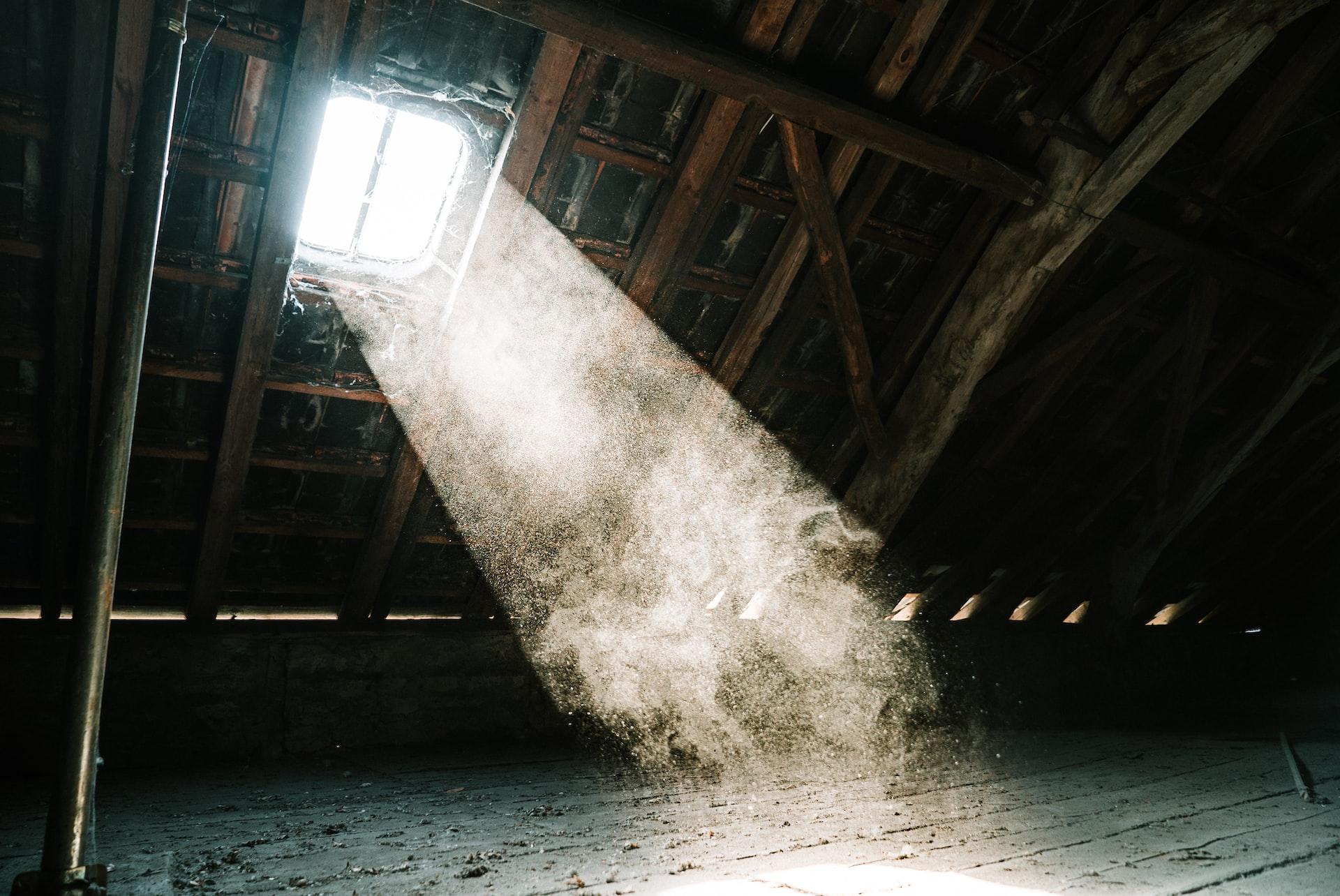 Inside attic 