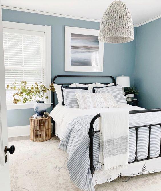 light blue bedroom