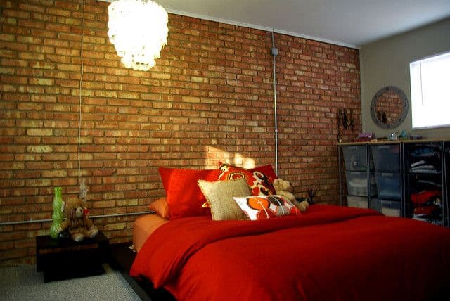 Exposed brick wall bedroom_7 Wall Designs For Bedrooms