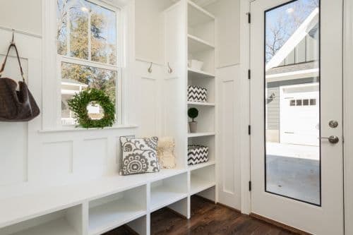 white furniture storage home entrance_5 Ways to Maximize Storage in a Small Home