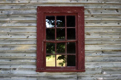 wood frame window