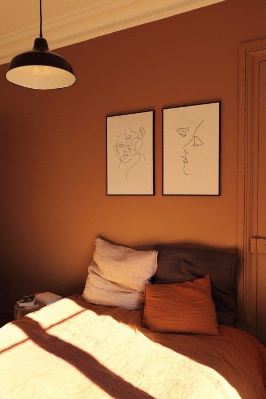 Mur terracotta peinture chambre à coucher_terracotta bedroom walls