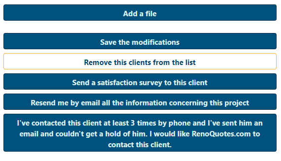 Send a survey to clients