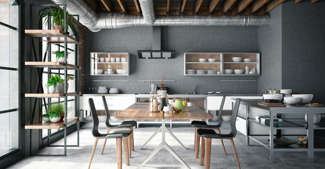 classic industrial kitchen