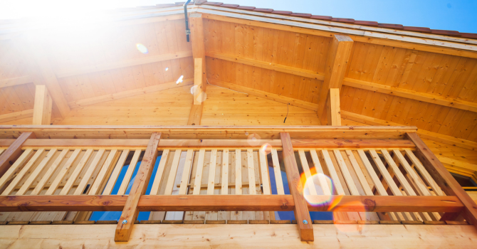 wooden balcony