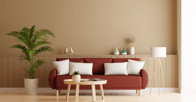 hazelnut living room wall