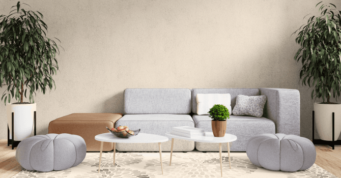 cachemire purple walls in living room