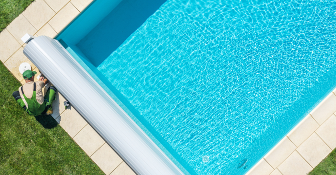 inground pool with fibreglass shell