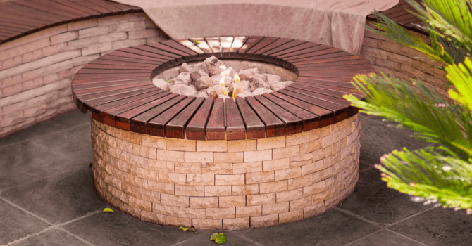 cinder block fire pit