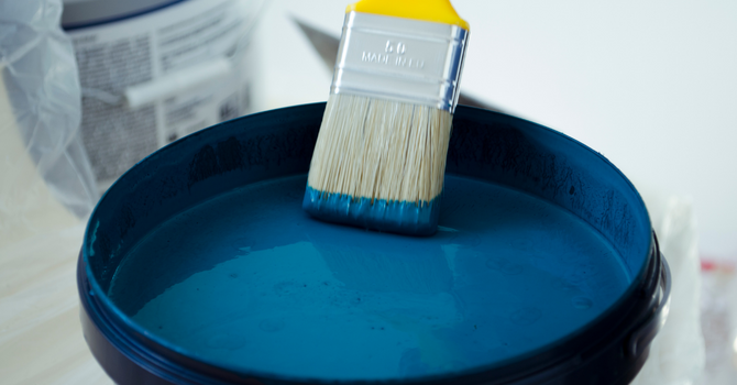 blue latex paint