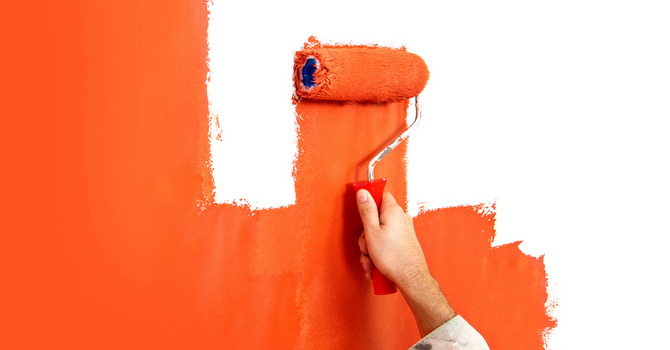 orange latex paint