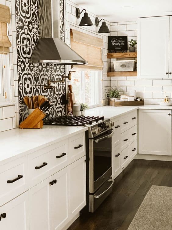 black handles in black and white kitchen_10 Kitchen Cabinet Handles