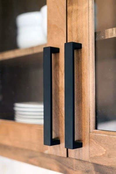 black handles on wooden cabinets_10 Kitchen Cabinet Handles