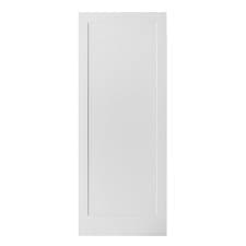 White interior door with frame