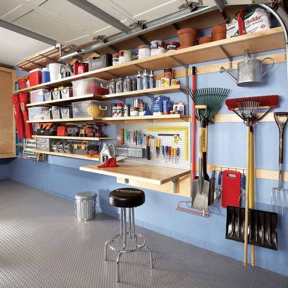 shelves garage_Garage layouts: 10 examples