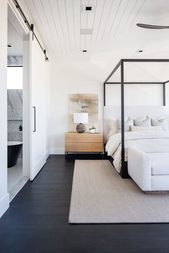 Plancher de chambre à coucher minimaliste