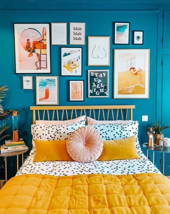 colourful guest bedroom