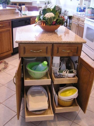 Meuble de cuisine à tiroirs coulissants_Cuisine ergonomique : 5 façons d’augmenter son efficacité 