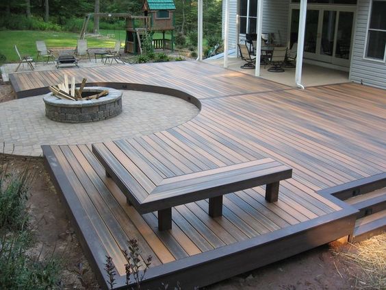 dark wood deck