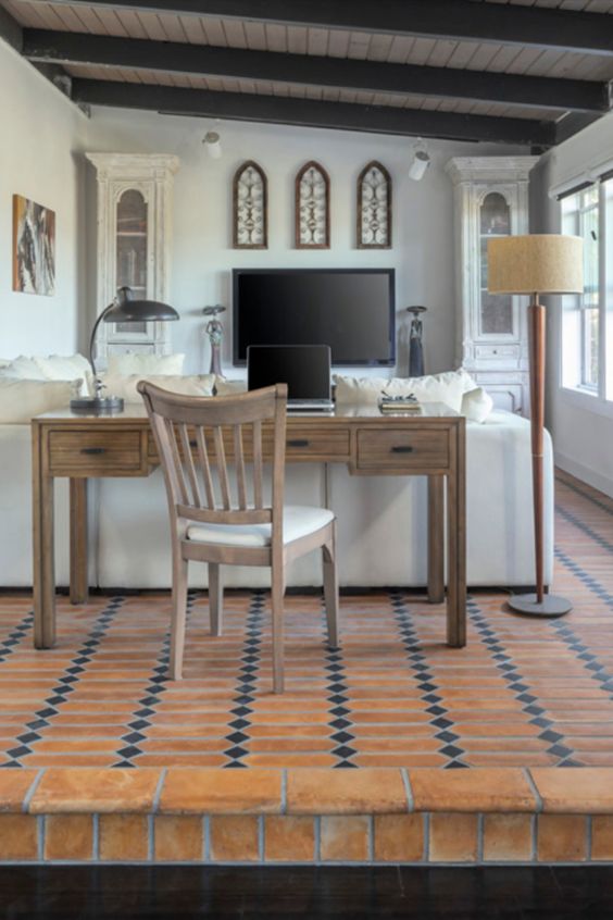 Terracotta ceramic floor