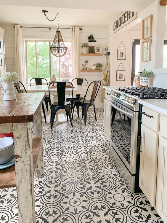 Pattern kitchen floor