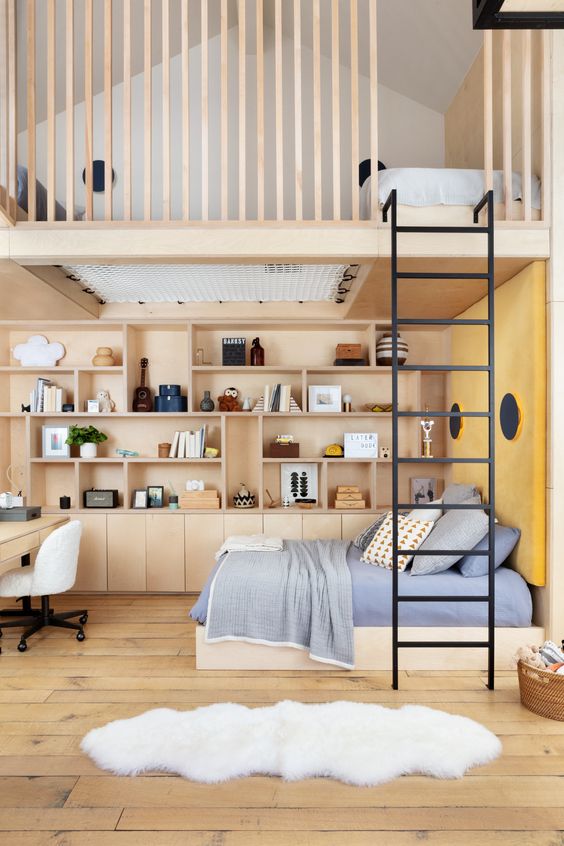 Chambre d'enfants lits superposés_kid's bedroom with bunkbeds