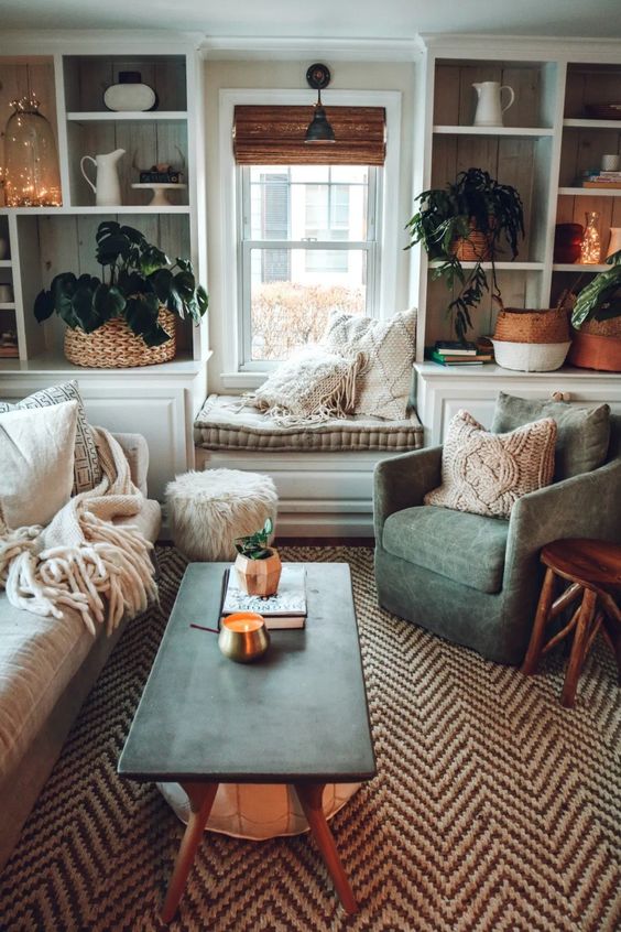 Petit salon agréable_cozy small living room