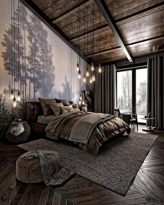 chambre à coucher rustique_Pinterest_rustic bedroom